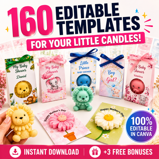 Templates ideal for keepsakes—baptisms, baby showers, and much more