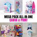 Mega Pack de Plantillas para cajas, etiquetas, invitaciones, stickers, tags.